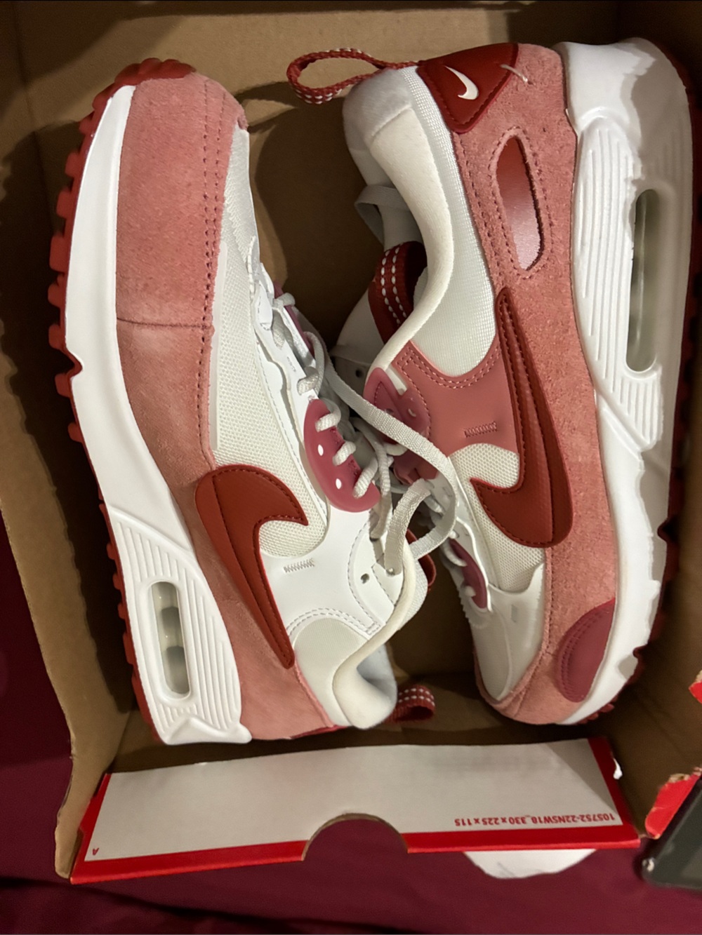 Nike Women’s Air Max 90 Sneakers in Rose and Red